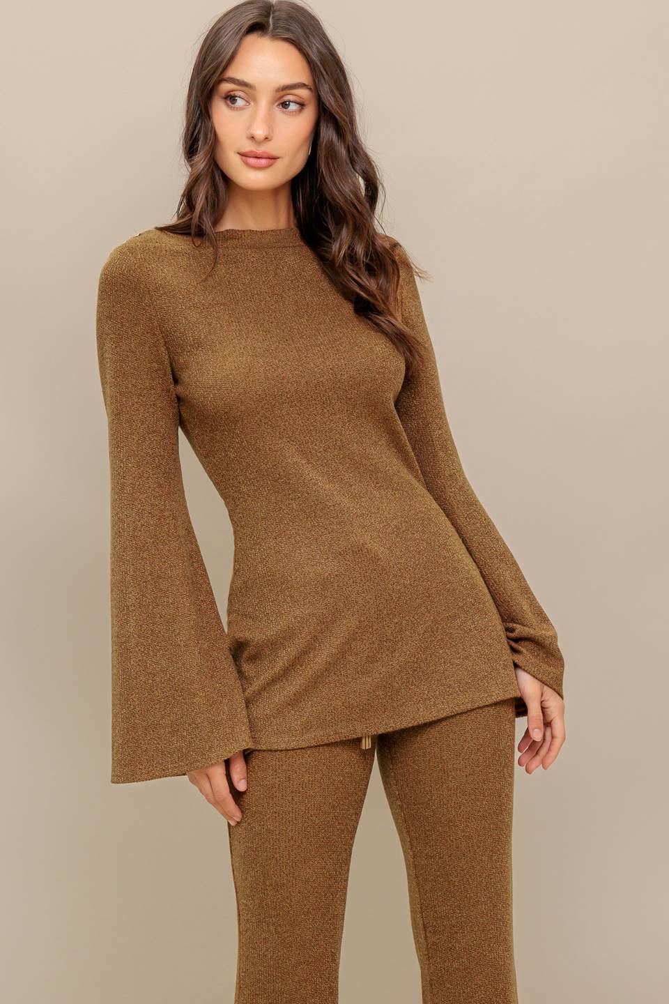 FLARE TOUCH SOLID TUNIC TOP Flying Tomato